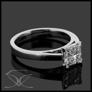 Princess diamonds engagement ring