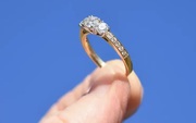 What are 3 stone diamond engagement rings?  