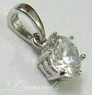 14K White Gold Pendant Diamond Engagement Pendant Diamond Jewelry