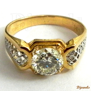 Diamond Gents Ring 14K Gold Hallmarked Jewellery Gents Ring